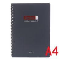 日本国誉(KOKUYO)Gambol渡边双螺旋装订PP面笔记本子/记事本7mm横线35行 A4/80页 颜色随机 WCN-DS4000 笔记本 练习本 线圈本