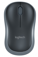 罗技(Logitech) M185(黑色蓝边)无线鼠标 办公家用鼠标笔记本台式机电脑光无线鼠标 灰边