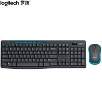 罗技（Logitech）MK275 键鼠套装 无线键鼠套装 办公键鼠套装 全尺寸 商务键鼠套装 带无线2.4G接收器 黑蓝色