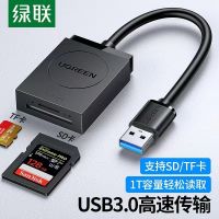 绿联 USB3.0高速读卡器 SD/TF二合一多功能读卡器 适用手机单反相机行车记录仪监控存储内存卡读卡器20250