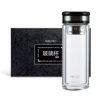 得力8988玻璃杯(透明)(只)320ml  水杯 玻璃杯